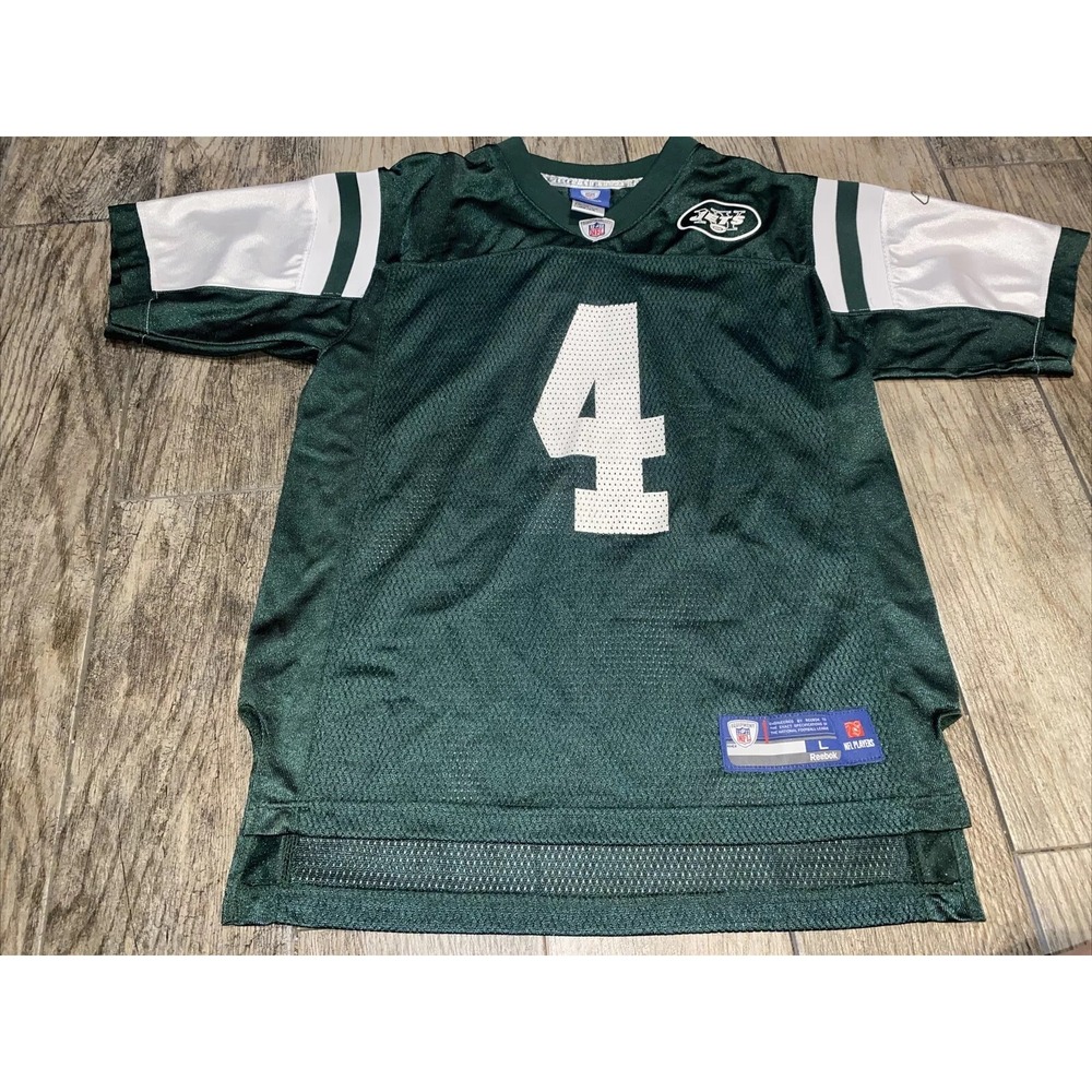 New York‎ Jets Brett Farve #4 Football Jersey Reebok On Field NFL Youth Large 14